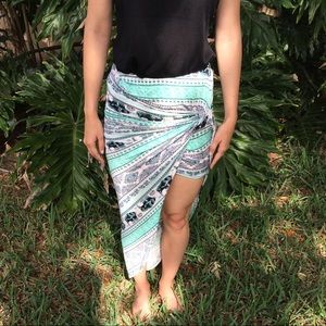 Asymmetrical Elephant print skirt from Rue21